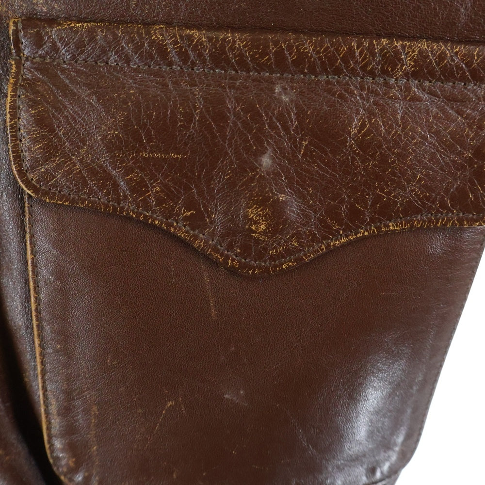 THE REAL McCOY'S(ザリアルマッコイ) A-2 レザー フライトジャケット ブラウン