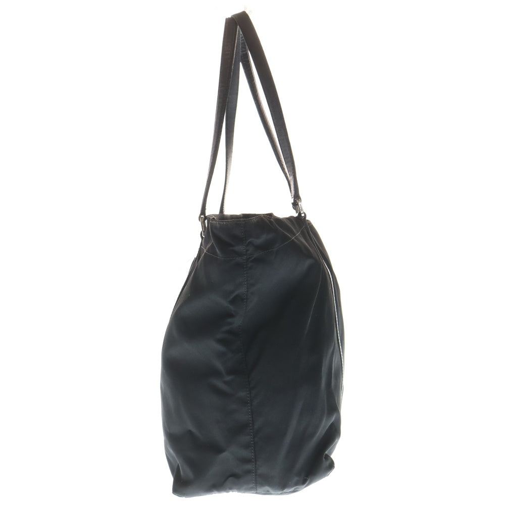 PRADA(プラダ) トライアングルロゴ テスートナイロン レザー ミニトートバッグ ショルダーバッグ シルバー金具 レディース