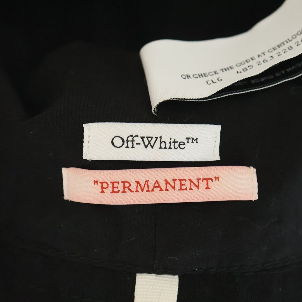 OFF-WHITE(オフホワイト) 22SS LOGO BUCKET HAT ロゴ エンブロイダリー バケットハット ブラック