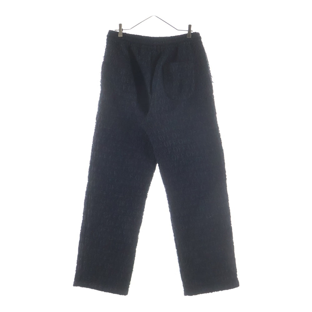 OFF-WHITE(オフホワイト) 23AW LOGO-JACQUARD DRAWSTRING STRAIGHT LEG TROUSERS ロゴジャガード ドローストレング ストレート レッグ トラウザーズ ロングパンツ OMCP002F23FAB001