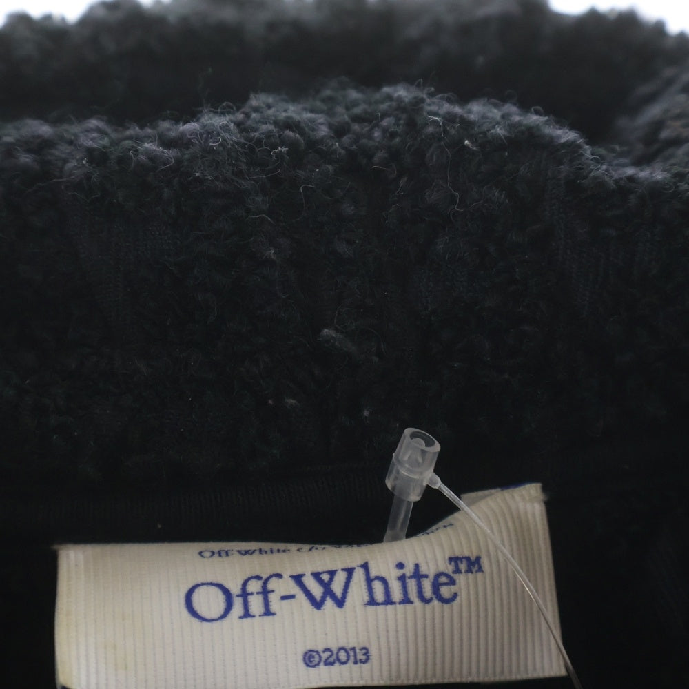 OFF-WHITE(オフホワイト) 23AW ALL-OVER PATTERNED DRAWSTRING HOODIE オールオーバー ドローストレング フーデットスウェットトパーカー ブラック OMBB118F23FAB001