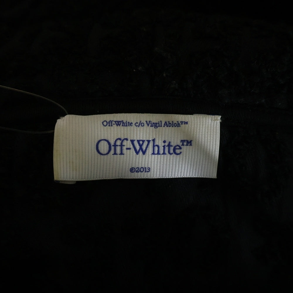 OFF-WHITE(オフホワイト) 23AW ALL-OVER PATTERNED DRAWSTRING HOODIE オールオーバー ドローストレング フーデットスウェットトパーカー ブラック OMBB118F23FAB001