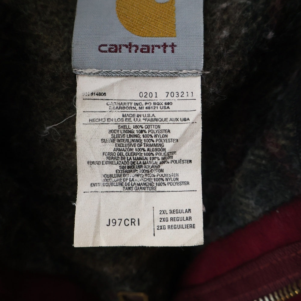CARHARTT(カーハート) 00S VINTAGE ヴィンテージ DETROIT JACKET CRI デトロイトジャケット クリムゾン レッド J97CRI