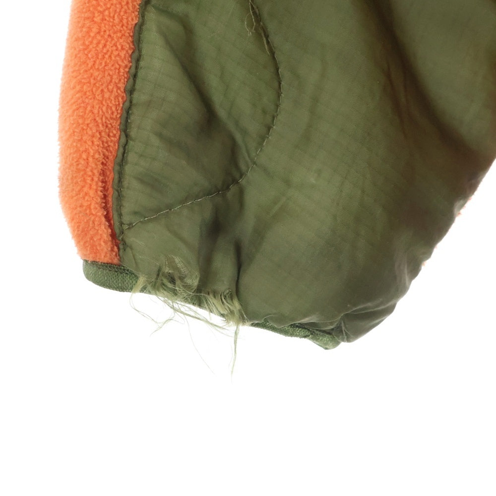 READY MADE(レディメイド) 20AW FLEECE JACKET キルティング切り替え ジップアップフリースジャケット オレンジ/カーキ RE-P0-0R-00-00-110