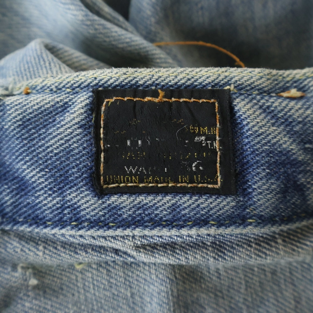 LEE(リー) 70S VINTAGE 101Z ボタン裏刻印13 MR付き黒タグ USA製 レザーパッチ ストレートデニムパンツ ジーンズ インディゴ