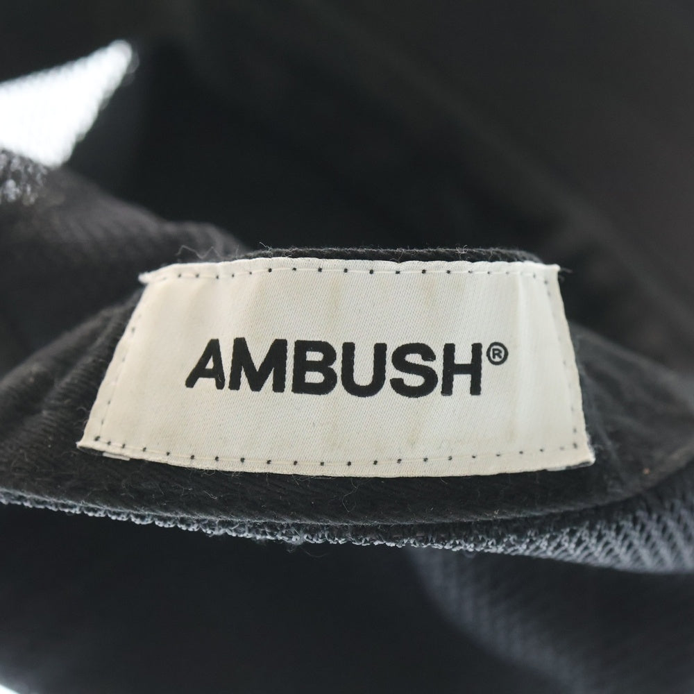 AMBUSH(アンブッシュ) クラッシックロゴ 5パネル メッシュキャップ 帽子 ブラック 12114003