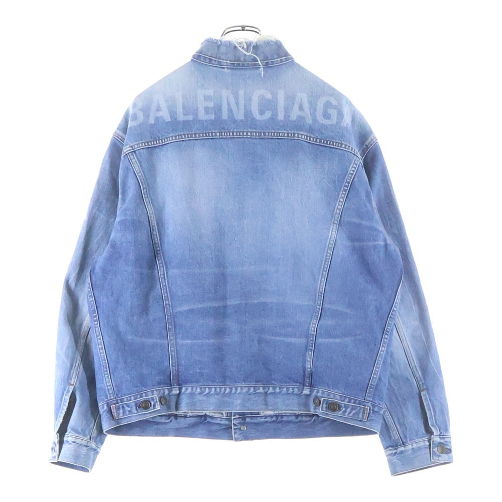 BALENCIAGA(バレンシアガ) バックロゴデザイン デニムジャケット インディゴ 493609 TXE08