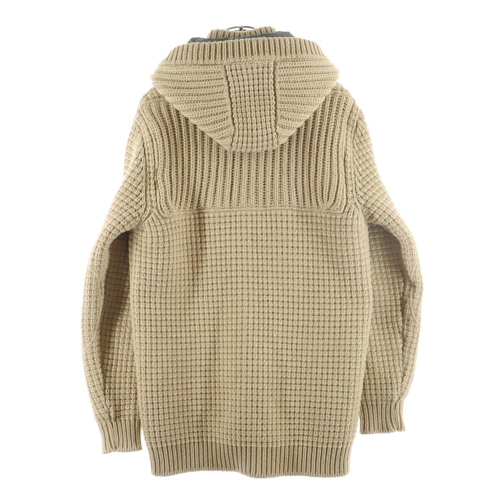 Bark(バーク) イタリア製 フーデット ニット ダッフルコート ベージュ 001316178-0006