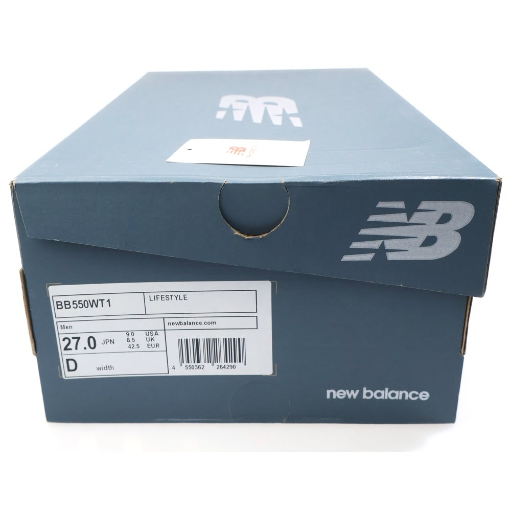 New Balance(ニューバランス) BB550WT1 ローカットスニーカー ホワイト/グリーン US9/27cm