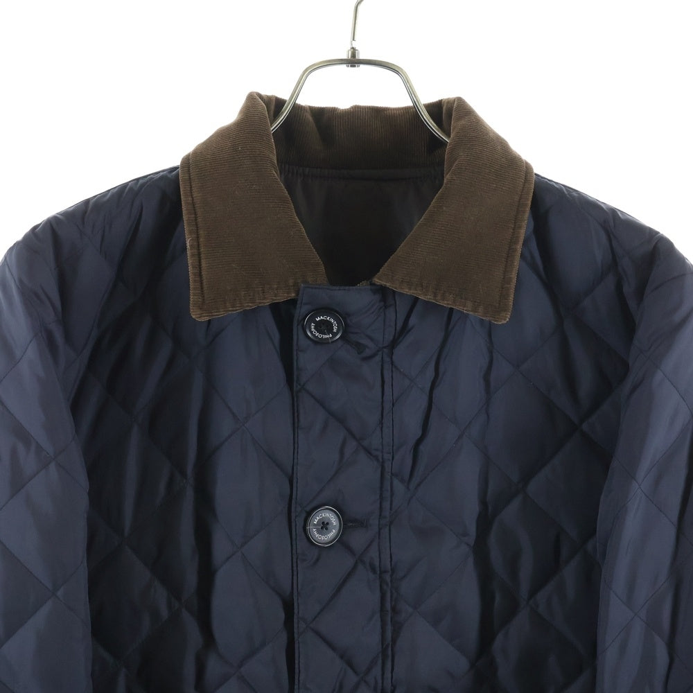 MACKINTOSH PHILOSOPHY(マッキントッシュフィロソフィー) 襟コーデュロイ キルティング リバーシブル中綿ジャケット ネイビー/ブラウン H1F19-601-29