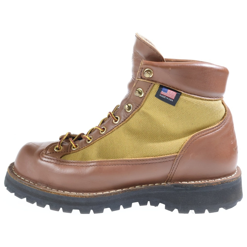 DANNER(ダナー) DANNER LIGHT GORE-TEX ダナーライトゴアテックス キャンバス切替 ハイカット レザー レースアップシューズ ブラウン 30420X
