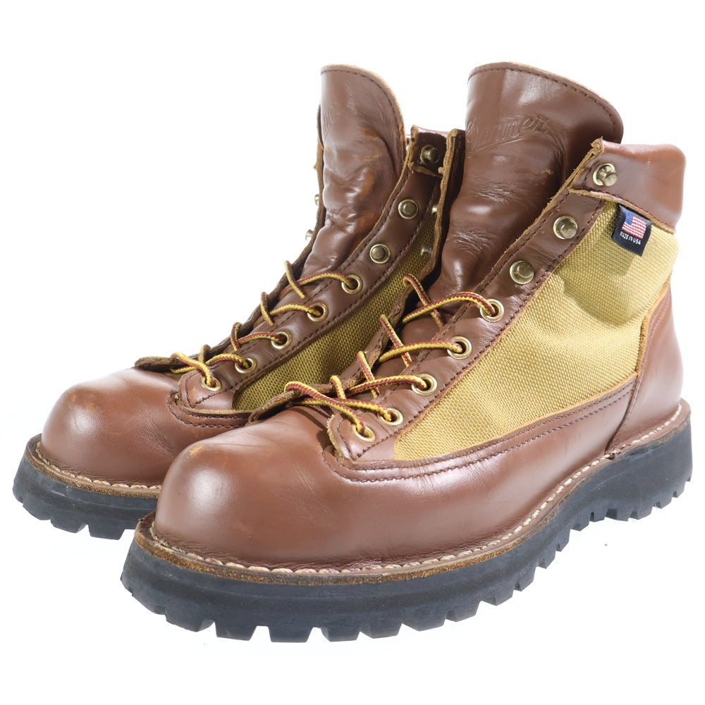 DANNER(ダナー) DANNER LIGHT GORE-TEX ダナーライトゴアテックス キャンバス切替 ハイカット レザー レースアップシューズ ブラウン 30420X