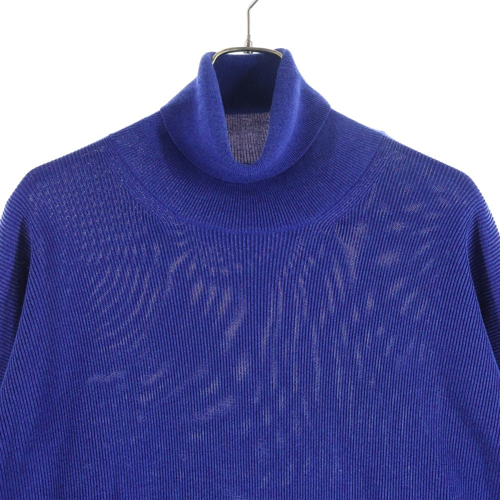 Maison Margiela(メゾンマルジェラ) 18SS エルボーパッチ タートルネックロングセーター ニット ブルー レディース S51HA0793
