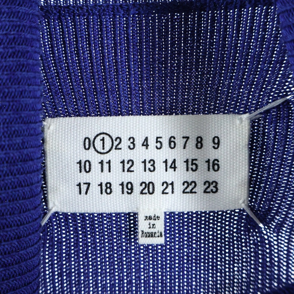 Maison Margiela(メゾンマルジェラ) 18SS エルボーパッチ タートルネックロングセーター ニット ブルー レディース S51HA0793