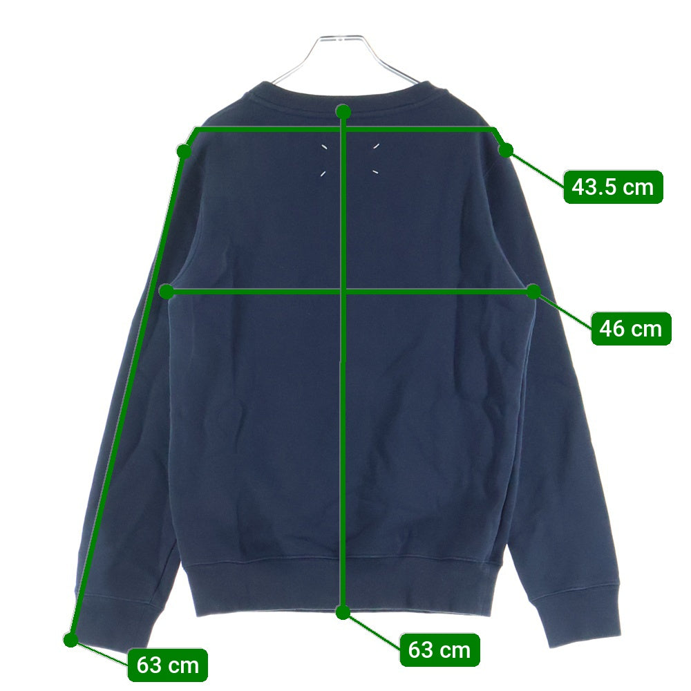 Maison Margiela(メゾンマルジェラ) 21AW 4ステッチ クルーネック スウェットトレーナー ネイビー S51GU0111