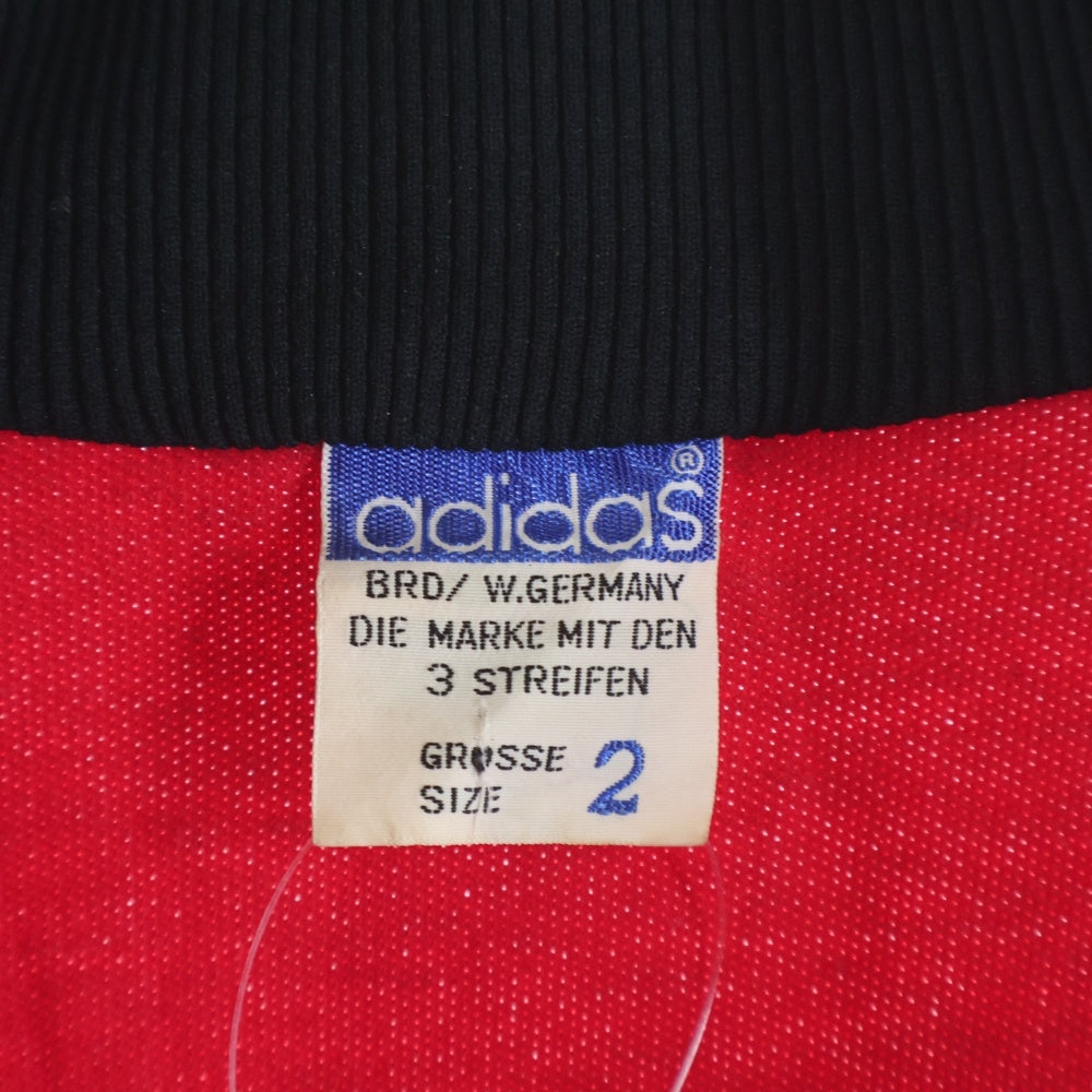 adidas(アディダス) 70S 西ドイツ製 ジップアップ サイドライン ハイネックトラックジャケット レッド/ブラック ADS-3F