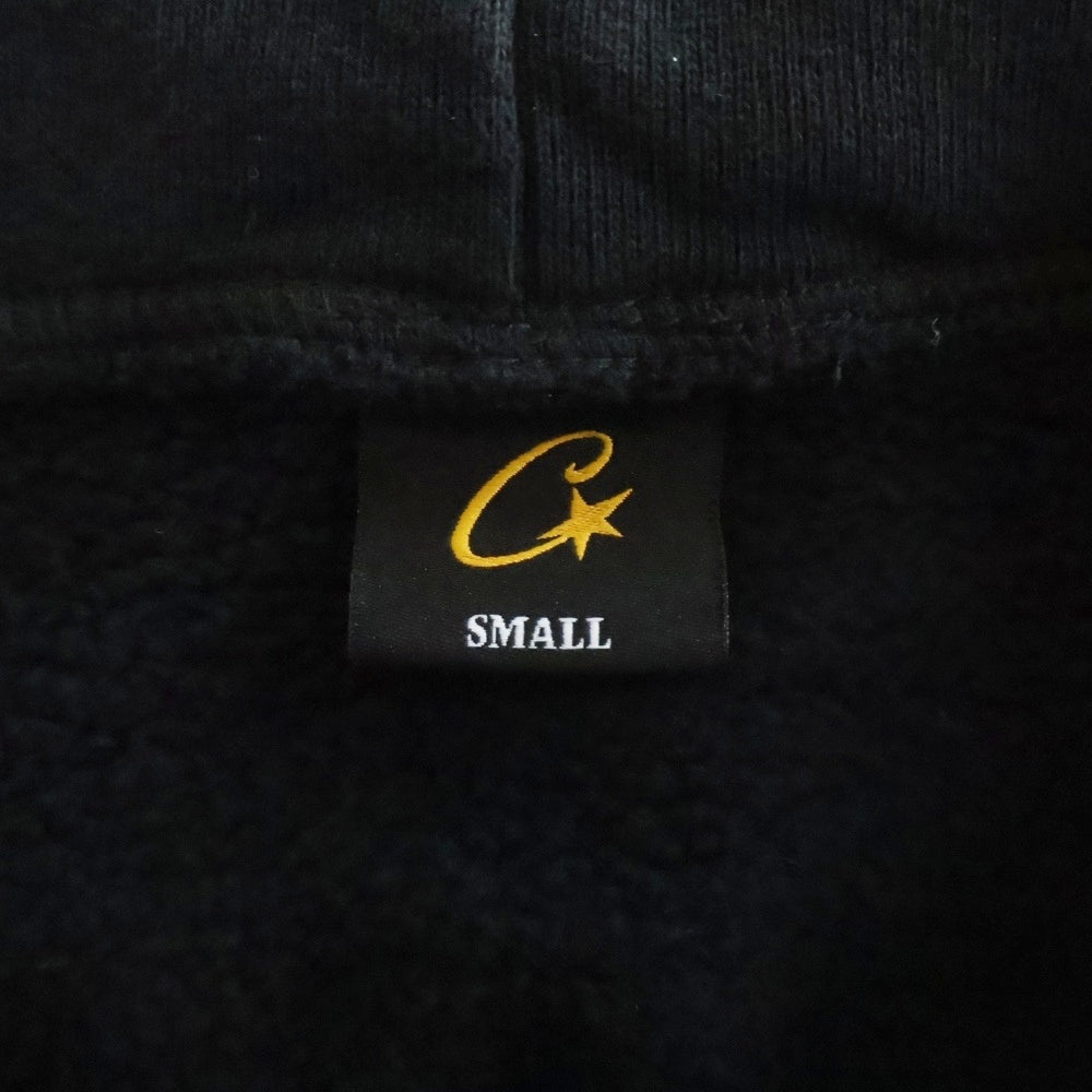 Corteiz(コーテイズ) ALCATRAZ Hoodie V2 アルカトラズ フーディー フロントプリント プルオーバー パーカー ブラック/イエロー CRTZ-1128