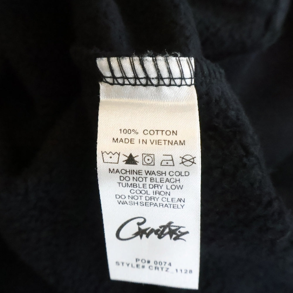Corteiz(コーテイズ) ALCATRAZ Hoodie V2 アルカトラズ フーディー フロントプリント プルオーバー パーカー ブラック/イエロー CRTZ-1128
