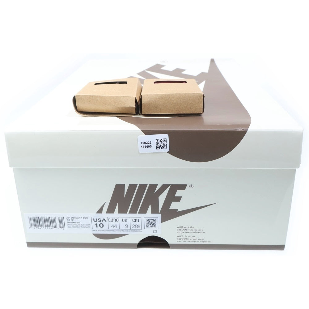 NIKE(ナイキ) ×TRAVIS SCOTT AIR JORDAN 1 LOW OG SP VELVET BROWN AND DARK MOCHA トラヴィススコット エアジョーダン1 ローカットスニーカー US10/28cm DM7866-202