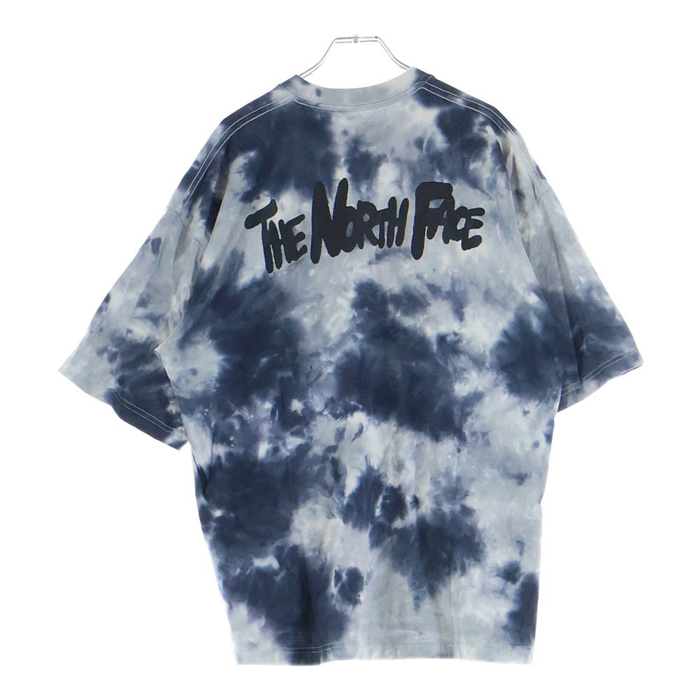THE NORTH FACE(ザノースフェイス) S/S TIE DYE HANDWRITING TEE タイダイ柄 ハンドライティング クルーネック 半袖Tシャツ カットソー ブルー NT32435