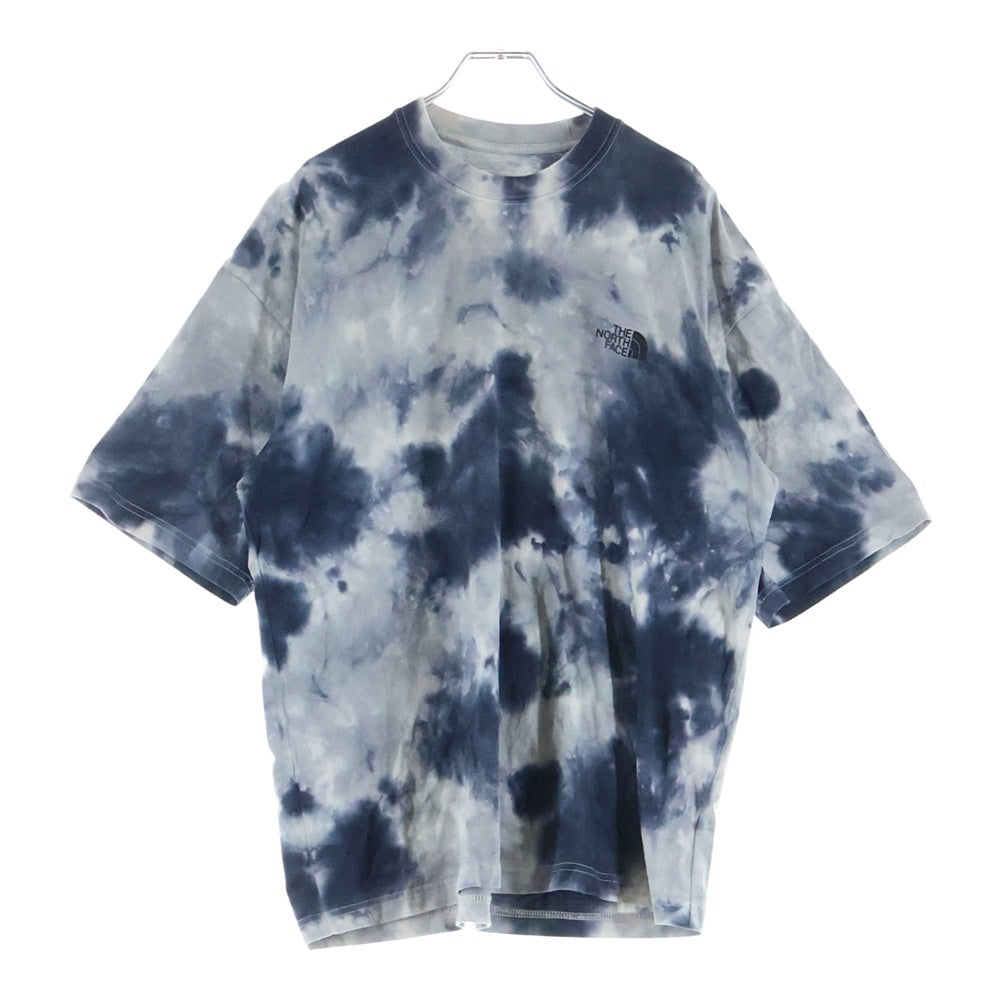 THE NORTH FACE(ザノースフェイス) S/S TIE DYE HANDWRITING TEE タイダイ柄 ハンドライティング クルーネック 半袖Tシャツ カットソー ブルー NT32435
