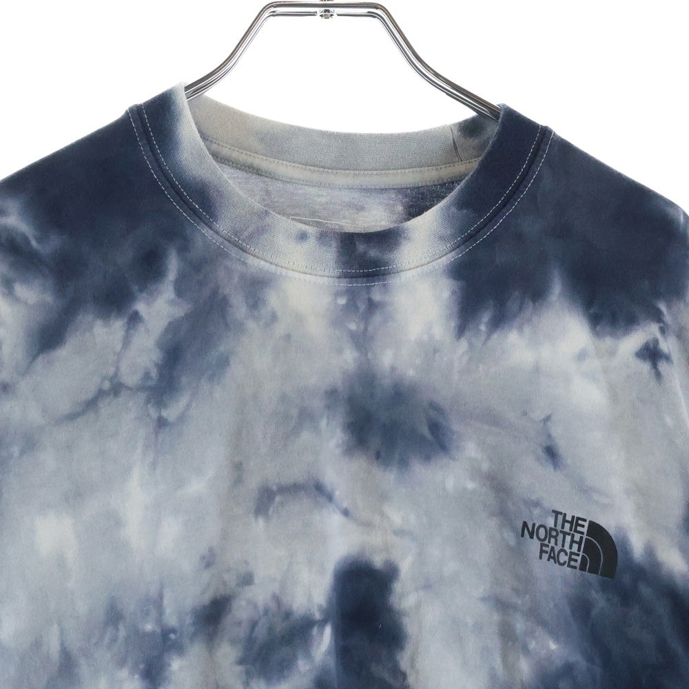 THE NORTH FACE(ザノースフェイス) S/S TIE DYE HANDWRITING TEE タイダイ柄 ハンドライティング クルーネック 半袖Tシャツ カットソー ブルー NT32435