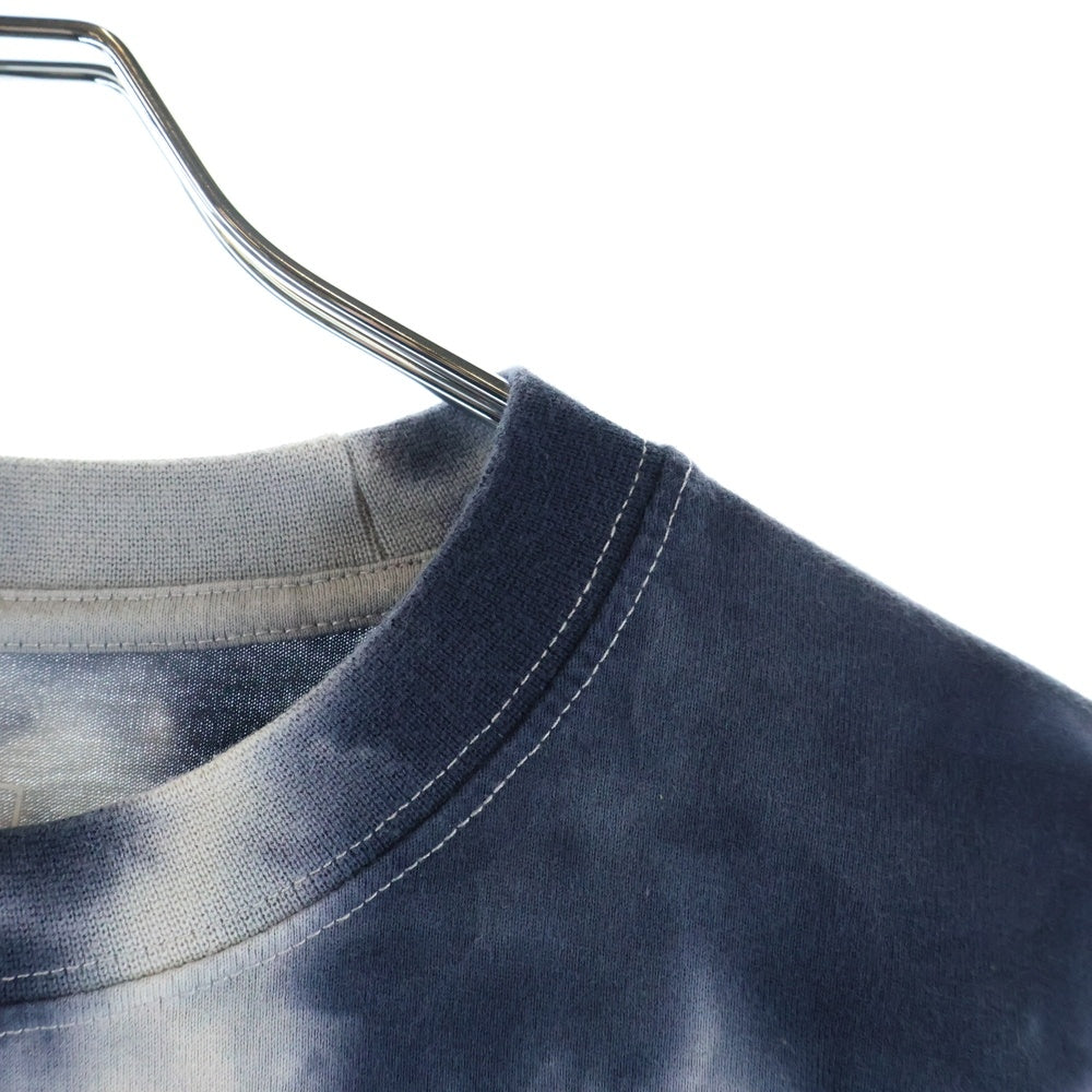 THE NORTH FACE(ザノースフェイス) S/S TIE DYE HANDWRITING TEE タイダイ柄 ハンドライティング クルーネック 半袖Tシャツ カットソー ブルー NT32435