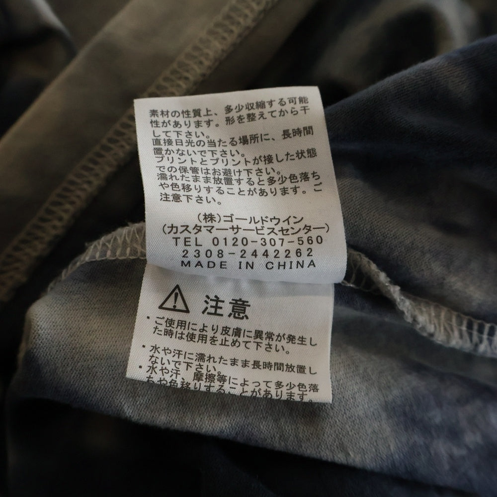 THE NORTH FACE(ザノースフェイス) S/S TIE DYE HANDWRITING TEE タイダイ柄 ハンドライティング クルーネック 半袖Tシャツ カットソー ブルー NT32435