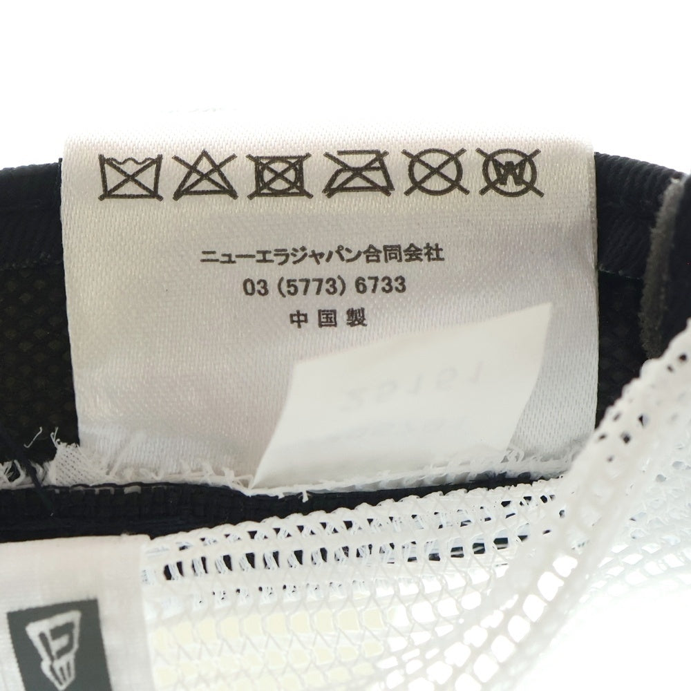 GOD SELECTION XXX(ゴッドセレクショントリプルエックス) 25SS ×NEW ERA ニューエラ フロントロゴ刺繍 6パネル ベースボール メッシュキャップ 帽子 ホワイト GX-S25-HT-02