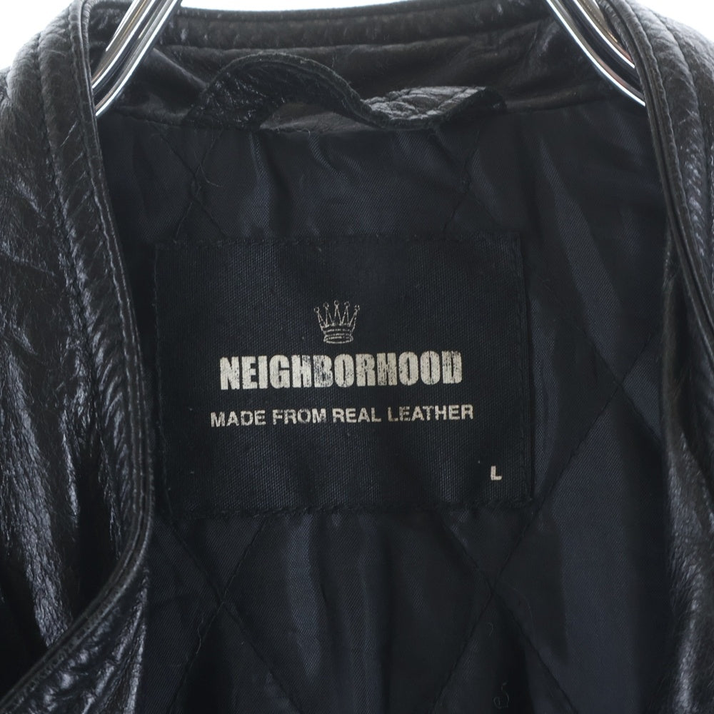 NEIGHBORHOOD(ネイバーフッド) 01AW THUNDERBOLT3 サンダーボルト3 牛革 パデッド ダブルライダース レザージャケット ブラック DCNH-JK-03