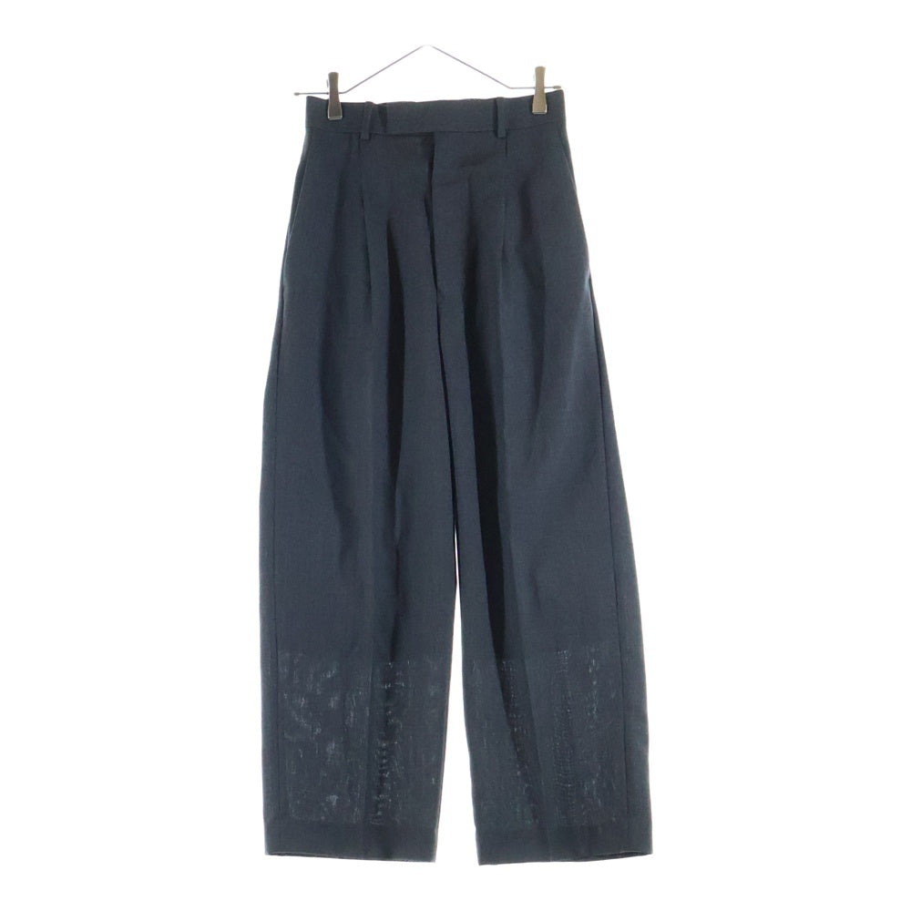 AURALEE(オーラリー) 25SS WOOL KID MOHAIR HOP SACK ONE TUCK SLACKS キッドモヘア ホップサック ジップアップ ワンタック センタープレス スラックス パンツ レディース A25SS05MH