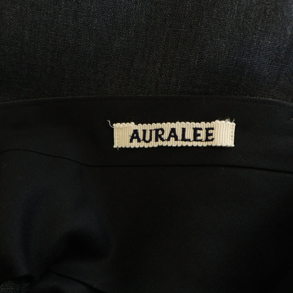 AURALEE(オーラリー) 25SS WOOL KID MOHAIR HOP SACK ONE TUCK SLACKS キッドモヘア ホップサック ジップアップ ワンタック センタープレス スラックス パンツ レディース A25SS05MH