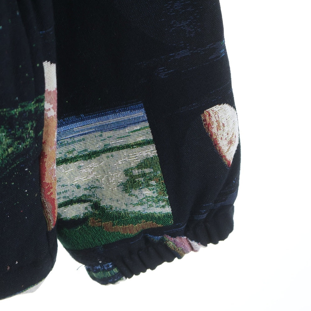 KITH(キス) ×STAR WARS PLANETS COACHES JACKET スターウォーズプラネッツ ドローコード付き 総柄 コーチジャケット ブラック KHM010068