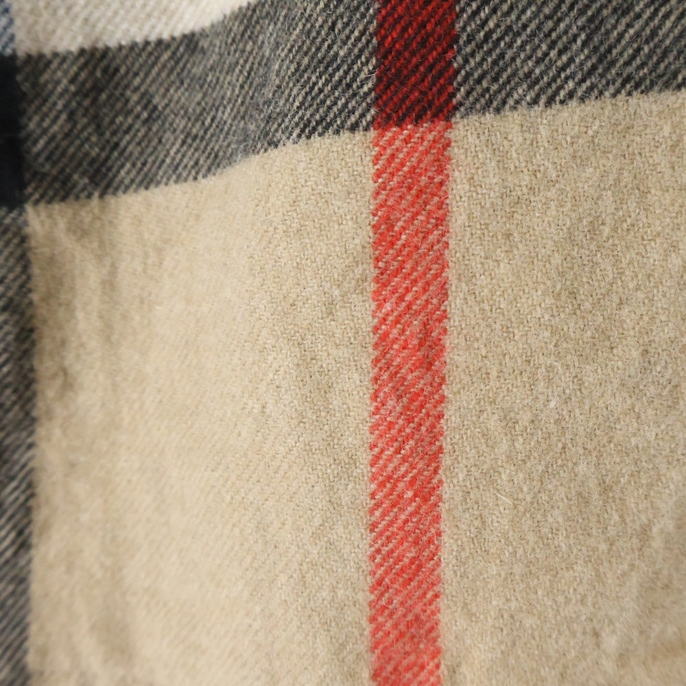 BURBERRY(バーバリー) 22AW VINTAGE CHECK BUTTON FRONT SHIRT ノバチェック柄 ボタンフロント ダブルポケット ウール 長袖シャツ ブラウン 8058584