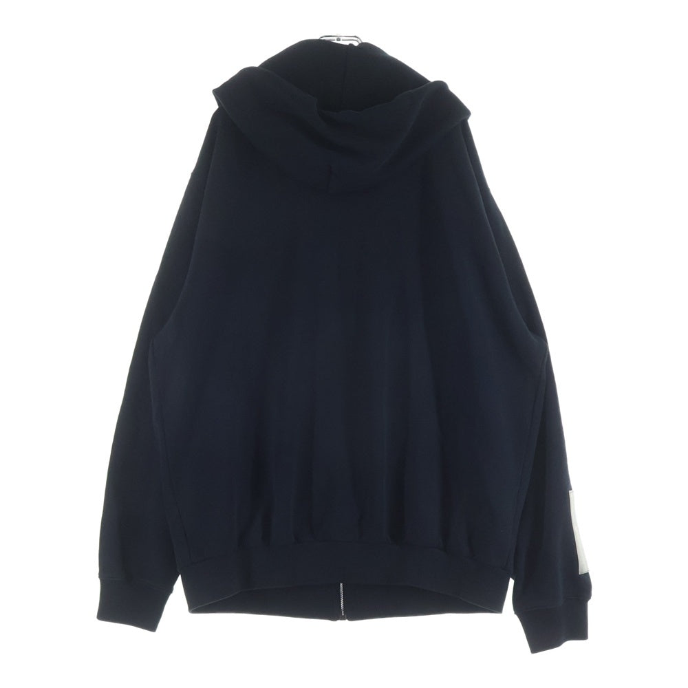 OFF-WHITE(オフホワイト) 18SS ラバーロゴパッチ ジップアップパーカー フーディー ブラック OMBB030S 18003 108