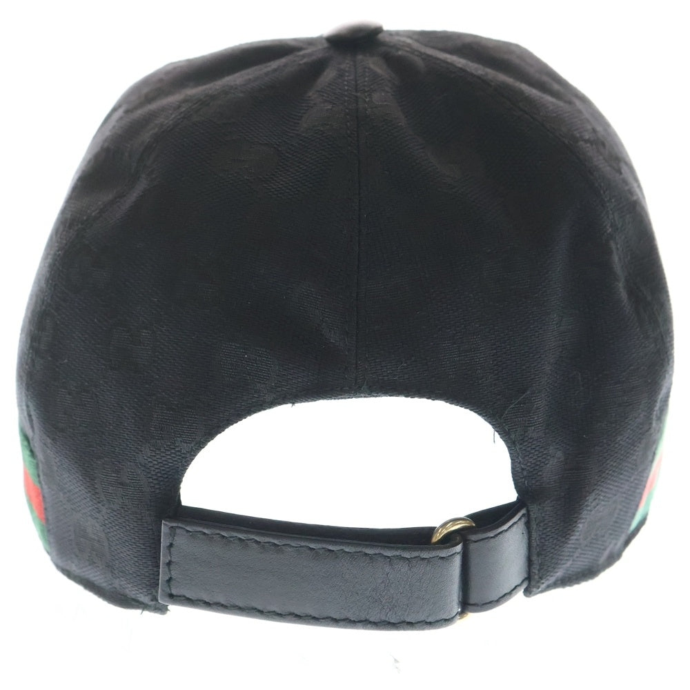 GUCCI(グッチ) GGキャンバス シェリーライン キャップ 帽子 ブラック 200035-601491