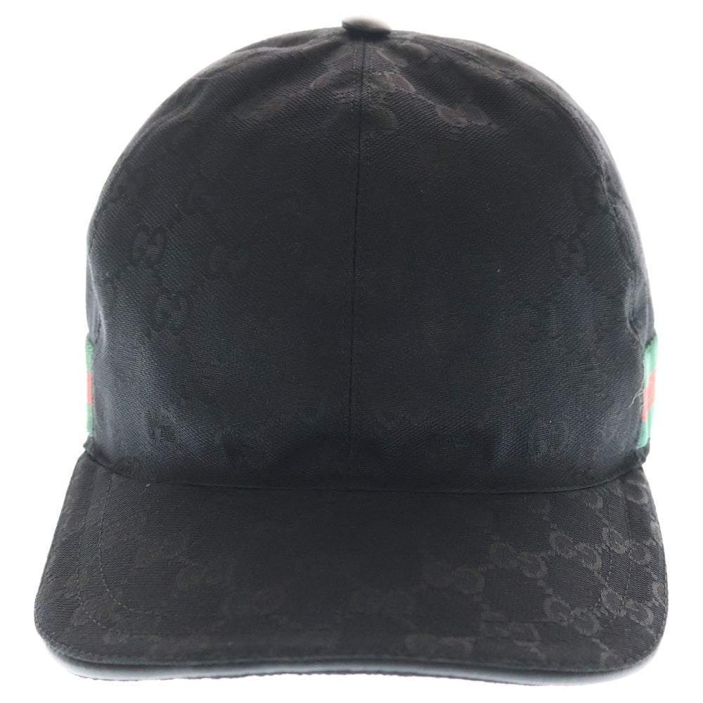 GUCCI(グッチ) GGキャンバス シェリーライン キャップ 帽子 ブラック 200035-601491