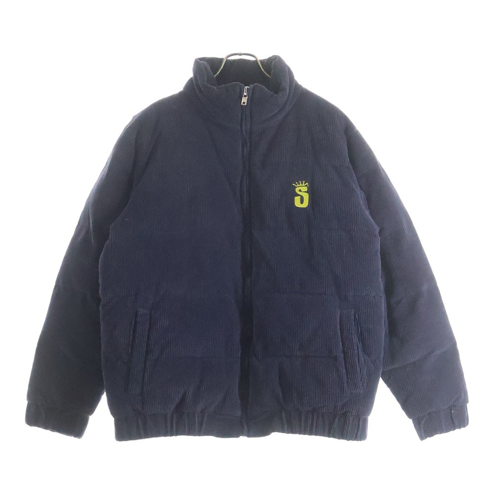 STUSSY(ステューシー) 00S フロントロゴエンブロイダリー コーデュロイパファージャケット ネイビー