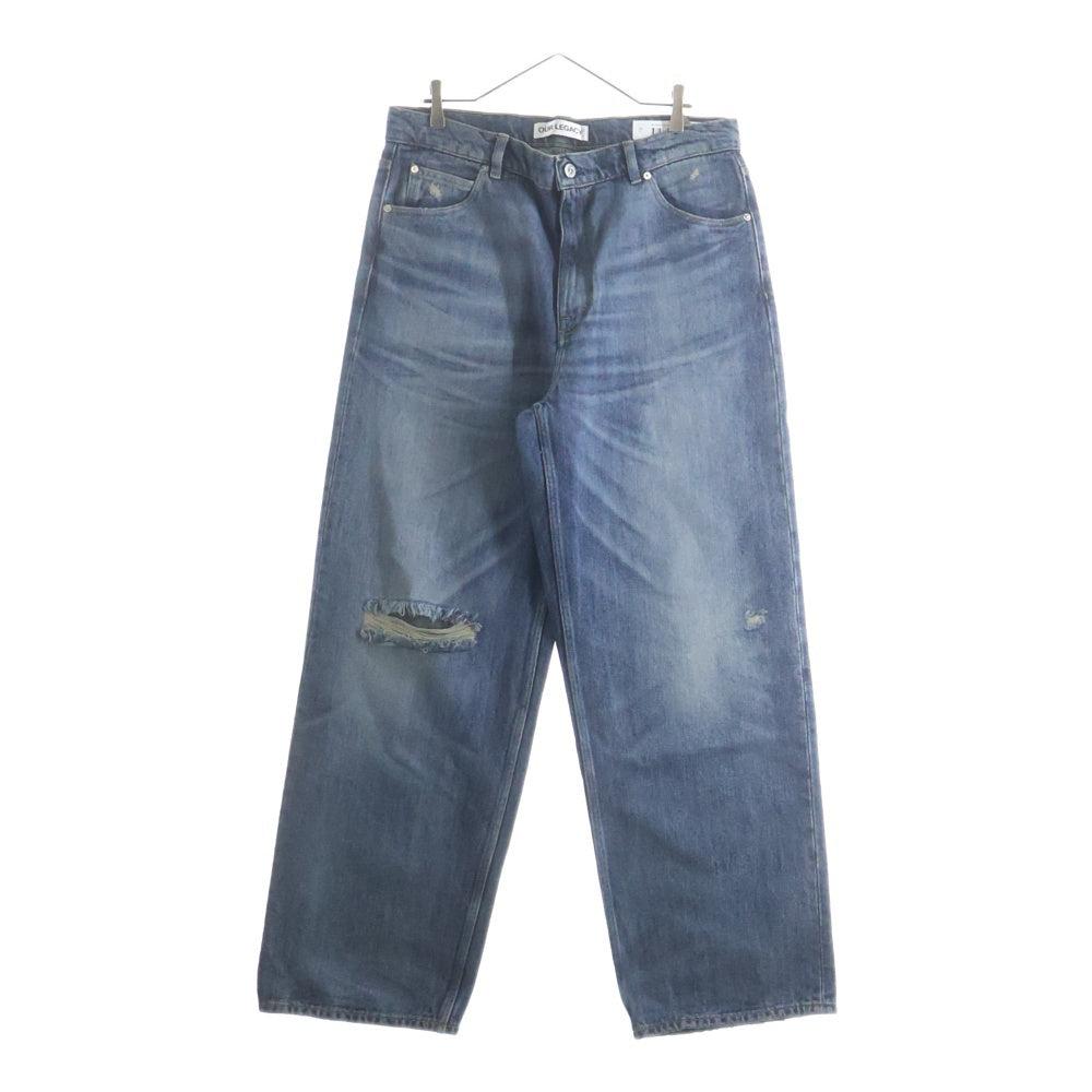 OUR LEGACY(アワーレガシー) 25AW VAST CUT ヴァストカット ジップフライ ダメージ バギーデニム インディゴ M4255VR