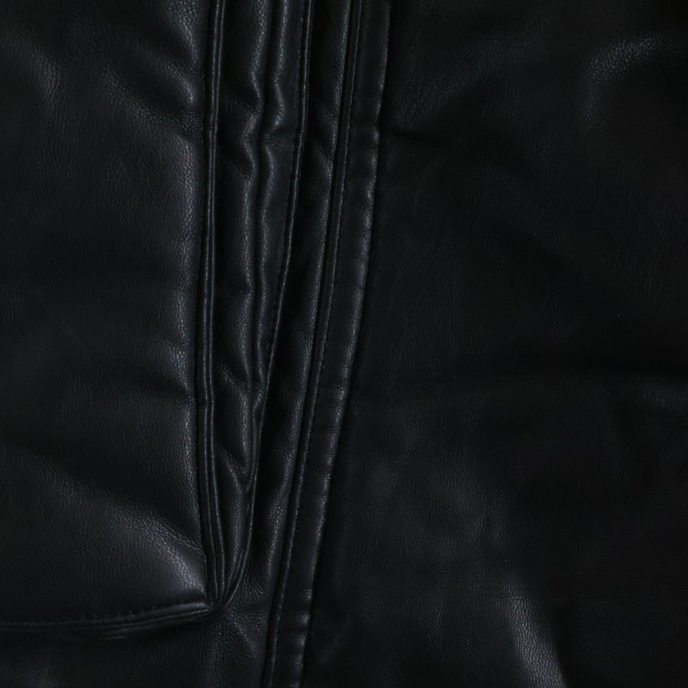 BASICKS(ベイシックス) PU LEATHER CARGO PANTS ジップフライ フェイクレザーカーゴパンツ ブラック