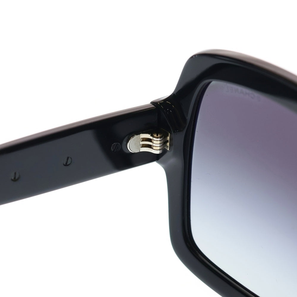 CHANEL(シャネル) CC ココマーク フェイクパール カメリア スクエアシェイプ サングラス アイウェア メガネ ブラック 5479-A レディース