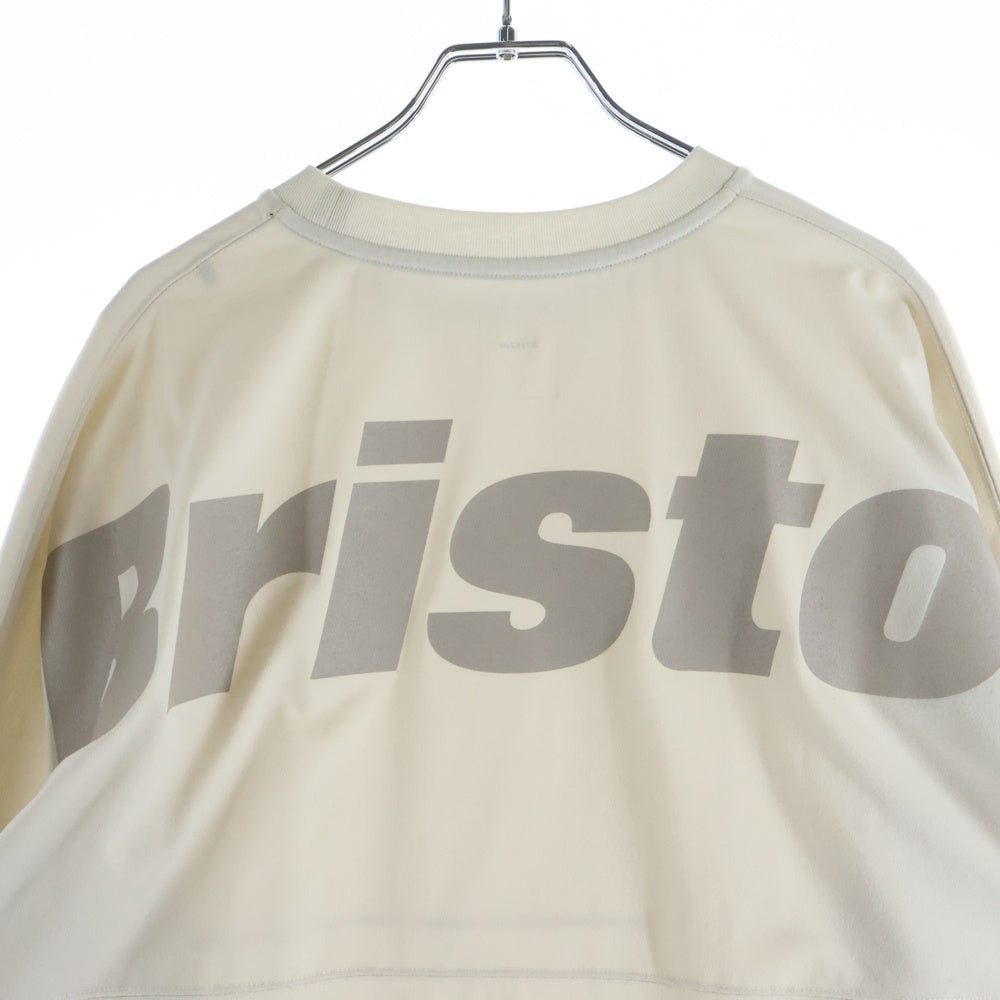 F.C.R.B./F.C.Real Bristol/FCRB(エフシーアールビー/エフシーレアルブリストル) 25SS BIG LOGO L/S BAGGY TEE バックビッグロゴプリントTシャツ 長袖クルーネックカットソー ベージュ FCRB-250084
