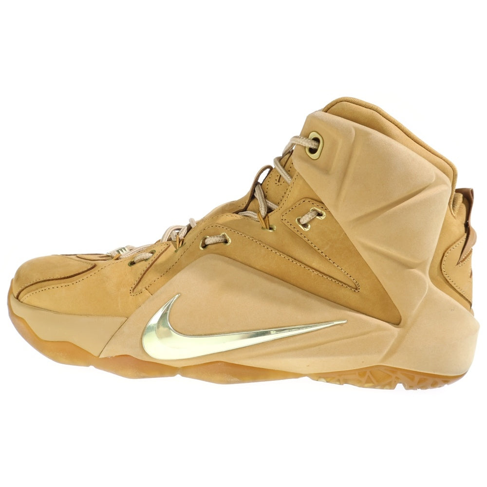 NIKE(ナイキ) 【観賞用 2014年製】 LEBRON 12 EXT QS WHEAT レブロン12 エクステンション クイックストライク ハイカットスニーカー ブラウン US11/29cm 744287-700