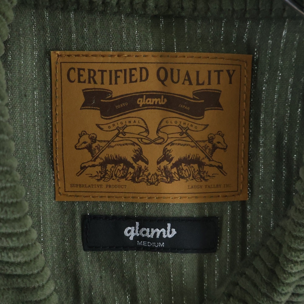 glamb(グラム) Classic Corduroy JKT クラシック コーデュロイジャケット カーキ GB0320/JKT11
