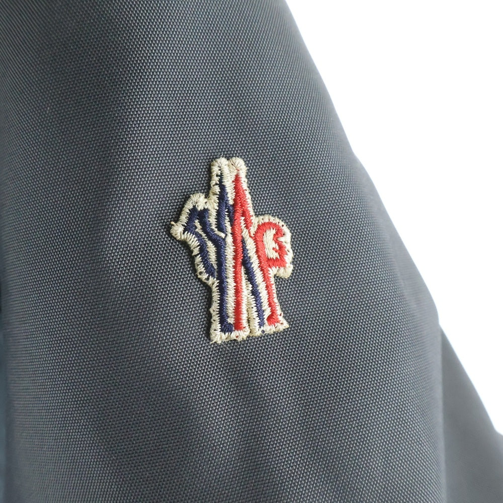 MONCLER GRENOBLE(モンクレールグルノーブル) ALBEN アルベン ファーネック ナイロン切替 ジップアップダウンジャケット ブラック/カーキ 320974194515