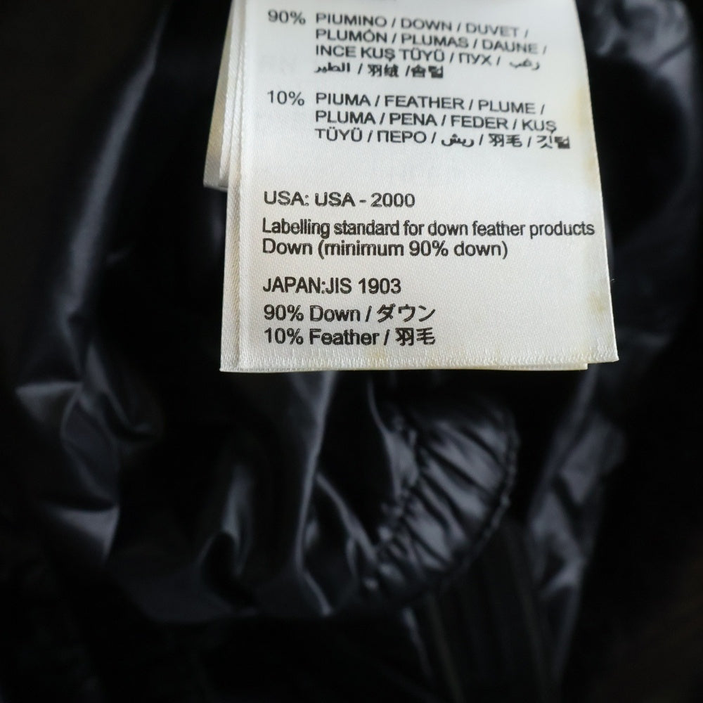 MONCLER GRENOBLE(モンクレールグルノーブル) ALBEN アルベン ファーネック ナイロン切替 ジップアップダウンジャケット ブラック/カーキ 320974194515