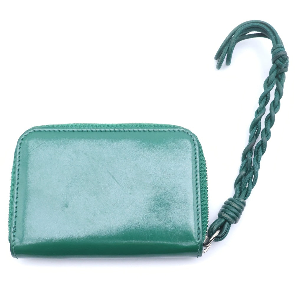 JIL SANDER(ジルサンダー) ZIP AROUND WALLET SMALL ジップアラウンド レザーコンパクトウォレット コインパース 財布 グリーン レディース