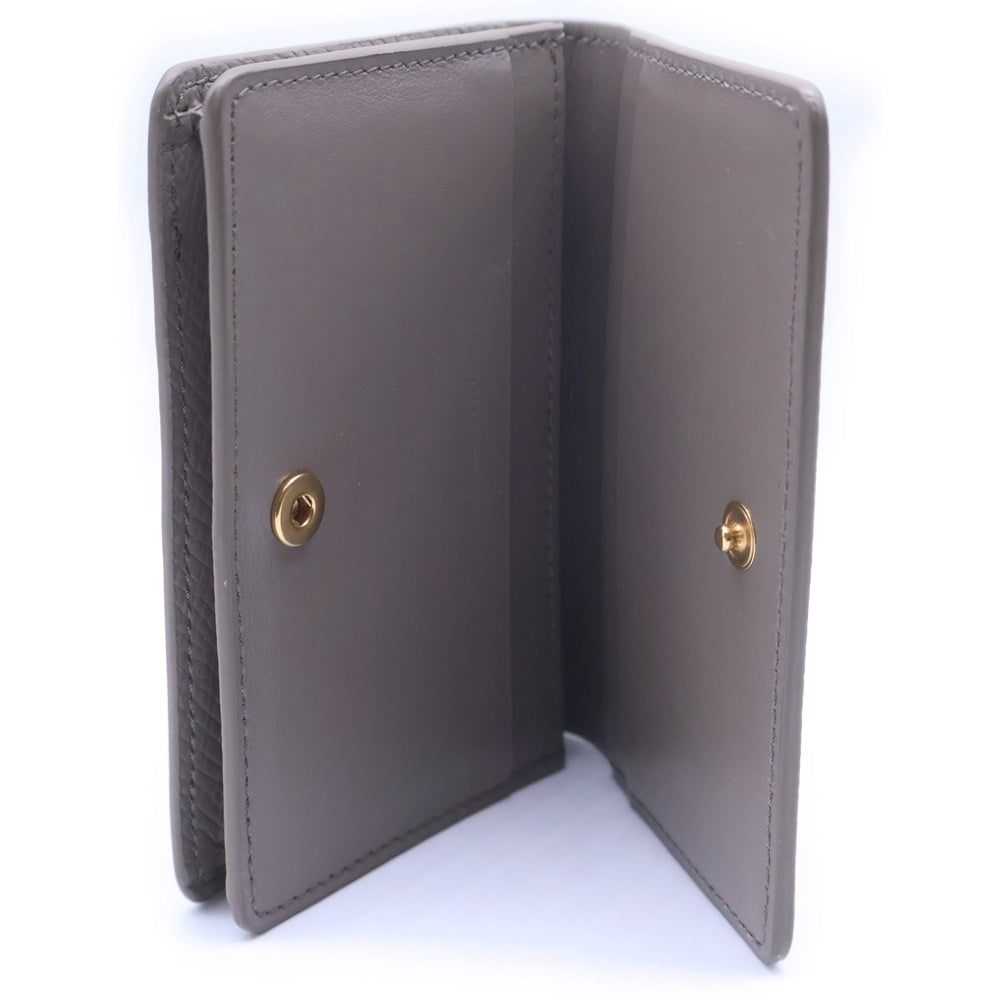 CELINE(セリーヌ) ビジネスカードホルダー グレインドカーフスキン レザーカードケース 名刺入れ グレー レディース