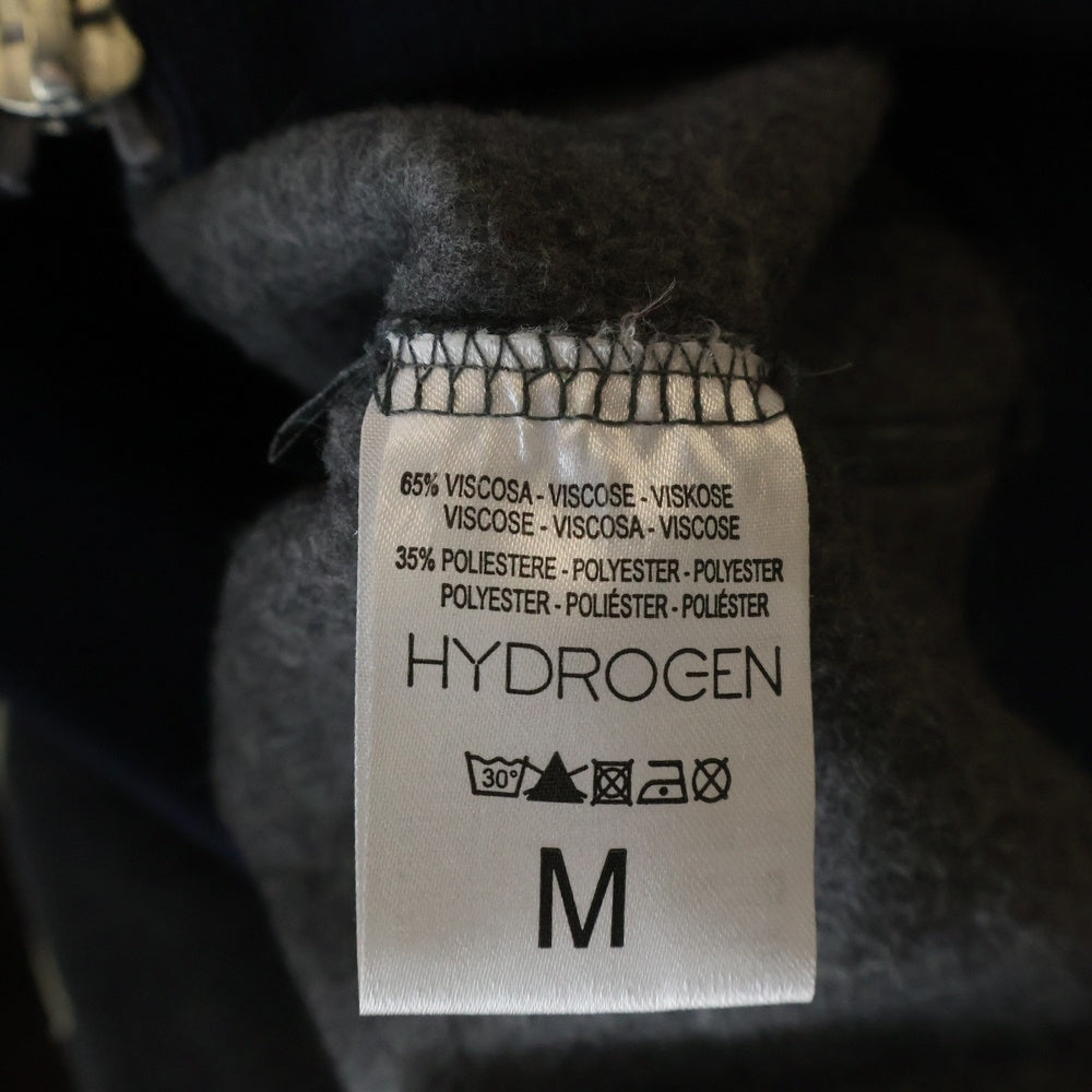 HYDROGEN(ハイドロゲン) BRONZAJI スカルパイルパッチ フリースジップアップパーカー グレー