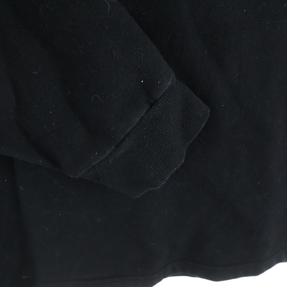 agnes b.(アニエスベー) ×EVERLAST フロントロゴプリント エバーラスト モックネック 長袖スウェットトレーナー ブラック